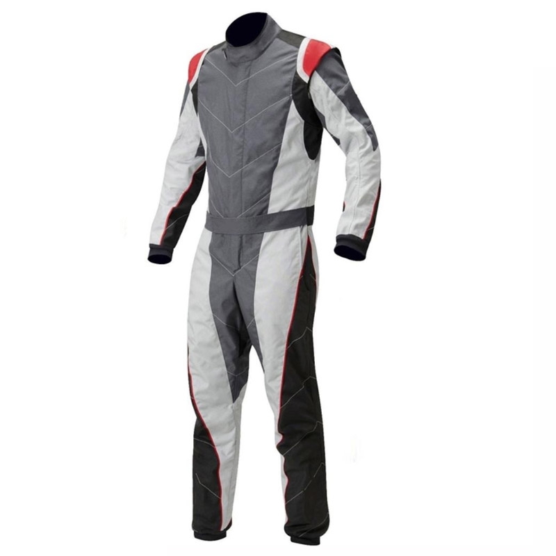 thumbnail image 2 of Jueshanzj One-Piece Kart Racing Suit - Polyester Track Suit With Quilting, Elastic Cuffs & Adjustable Belt 2 of 11